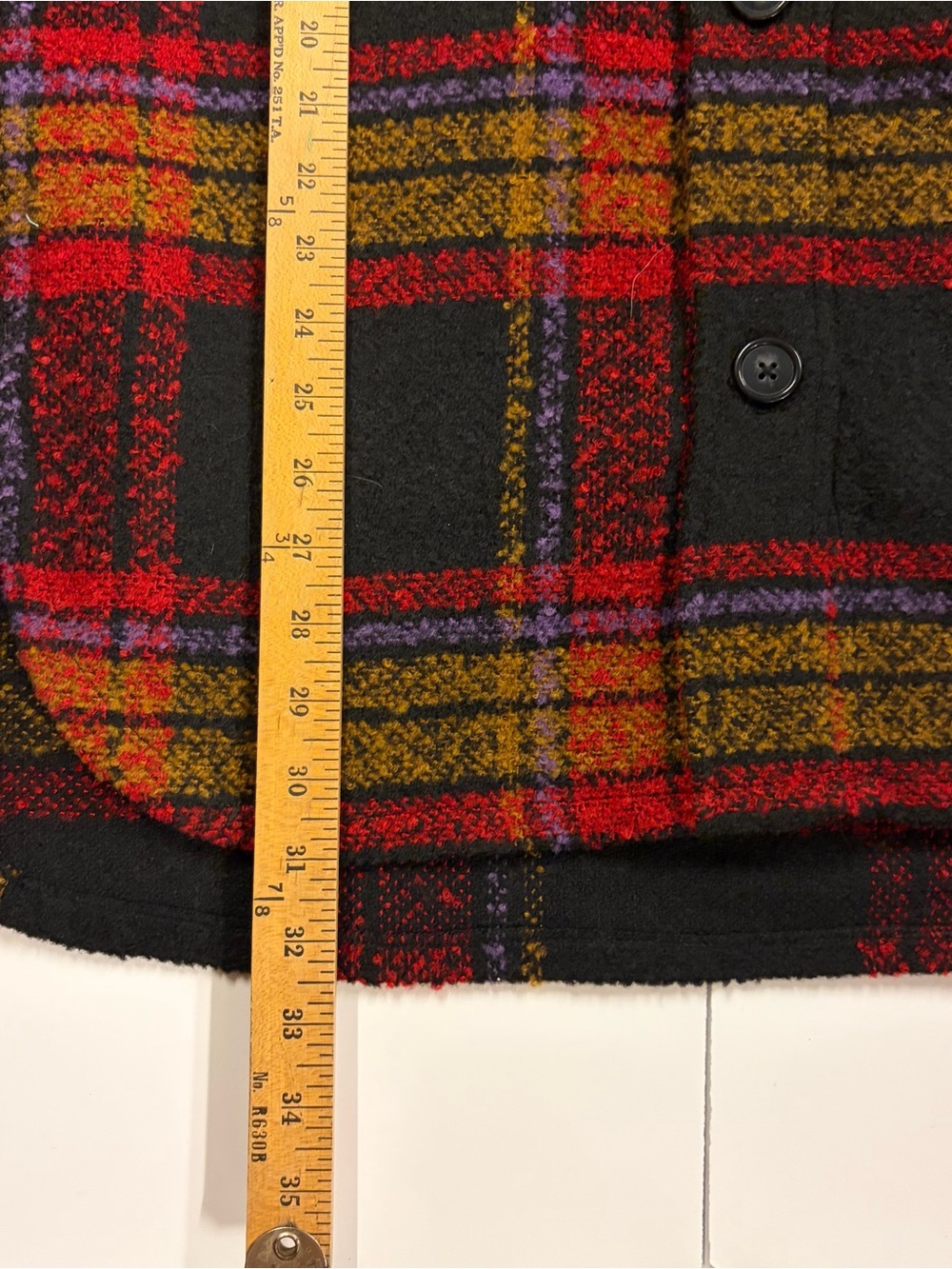 For the Republic Plaid Shacket | Black, Red, purple and Mustard | Size S - Picture 7 of 10